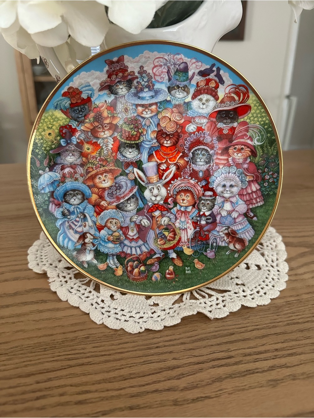 Franklin Mint Porcelain 'Easter Purrade' Limited Edition Plate